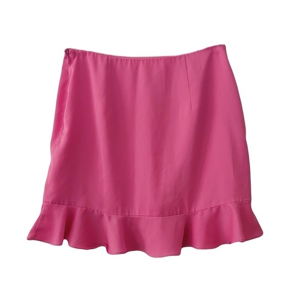 Lovers + Friends Bubblegum Pink Ruffle Braxton Mini Skirt Sz M - Picture 1 of 11